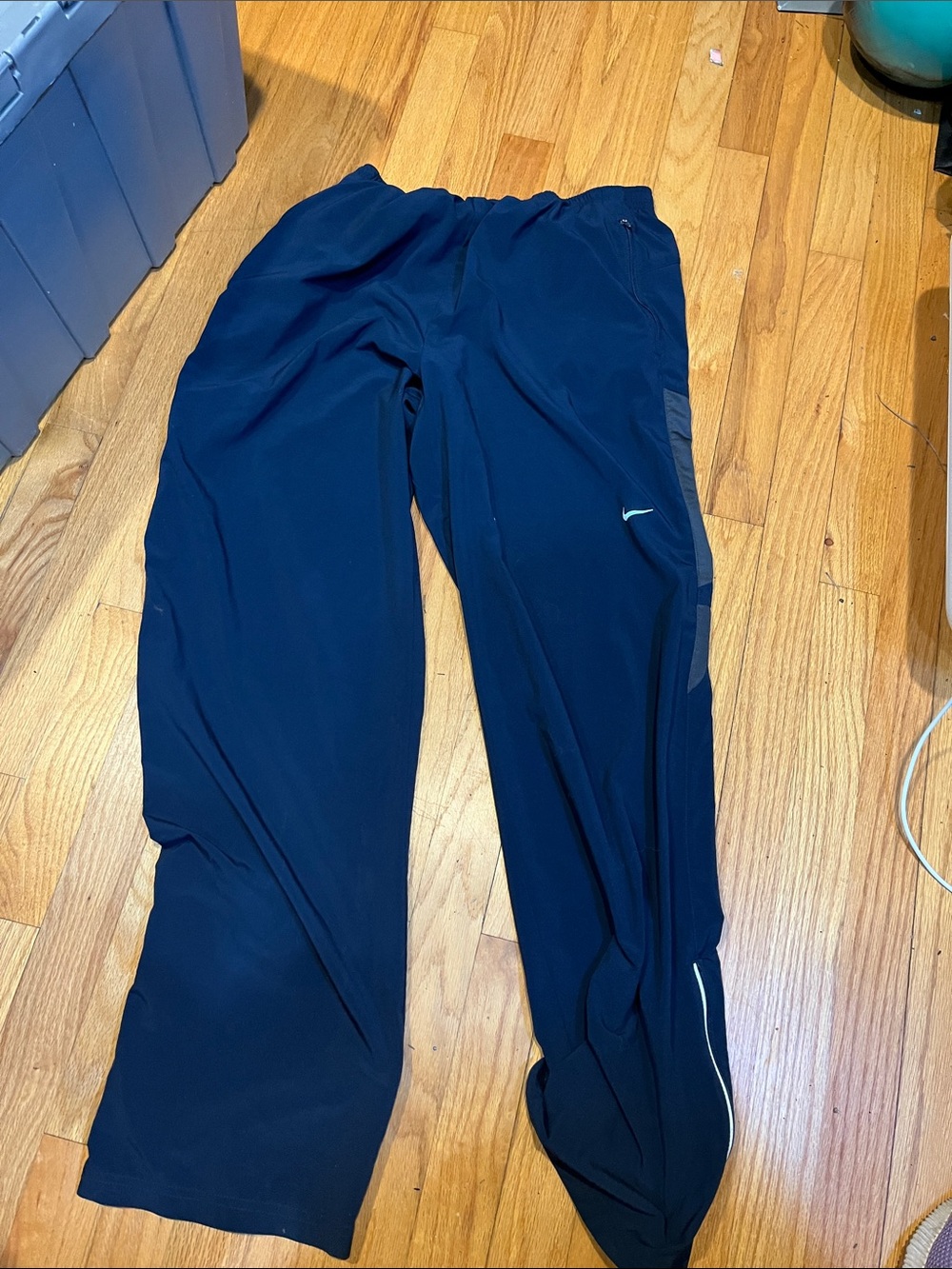 Nike Navy Athletic Track Pants with Reflective Detail